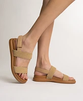 Journee Collection Women's Milie Double Band Footbed Flat Sandals