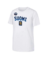 Outerstuff Big Boys and Girls Aleksander Barkov White Finland 2025 4 Nations Face-Off Player Name Number T-Shirt