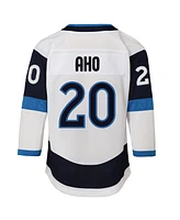 Outerstuff Big Boys and Girls Sebastian Aho White Finland 2025 4 Nations Face-Off Premier Player Jersey