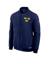 Fanatics Men's Athletic Navy Sweden 2025 4 Nations Face-Off Authentic Pro Full-Zip Bomber Jacket