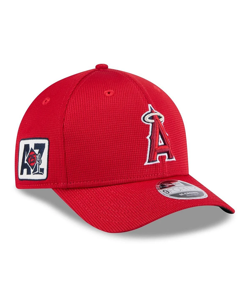 New Era Men's Red Los Angeles Angels 2025 Spring Training 9FORTY Adjustable Hat