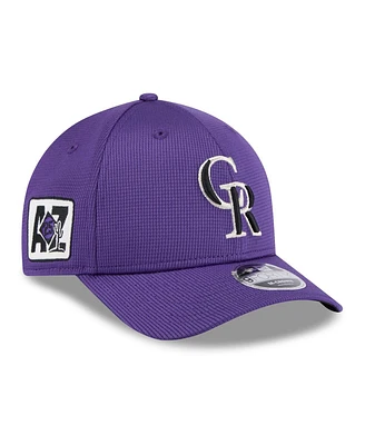 New Era Men's Purple Colorado Rockies 2025 Spring Training 9FORTY Adjustable Hat