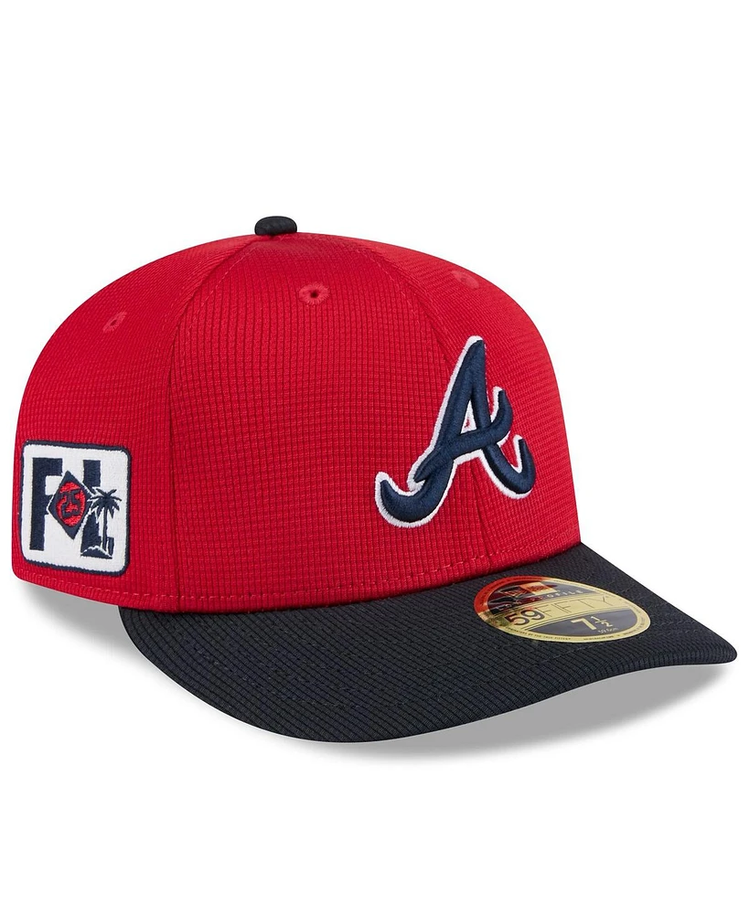 New Era Men's Red/Navy Atlanta Braves 2025 Spring Training Low Profile 59FIFTY Fitted Hat