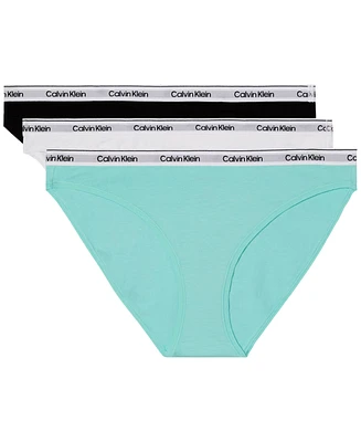 Calvin Klein Women's 3-Pk. Modern Logo Low-Rise Bikini Underwear QD5207