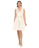 ivy + blu Women's Triple-Collar Tie-Front Sleeveless Dress
