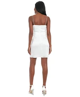 ivy + blu Women's Sparkle-Strap Side-Pleated Dress