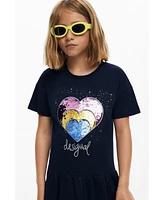 Desigual Girls's Short heart dress
