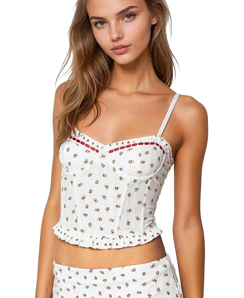 Edikted Womens Mica Floral Cupped Corset