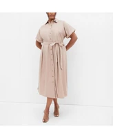 City Chic Plus Elly Shirt Dress