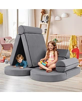 13-Piece Convertible Modular Kids Play Couch for Nursery, Playroom, and Bedroom Versatile Seating Toddlers
