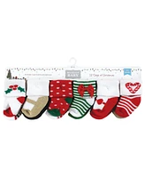 Hudson Baby Cotton Rich Terry Socks 24-Pack, 12 Days Of Christmas Girl, 12-24 Months