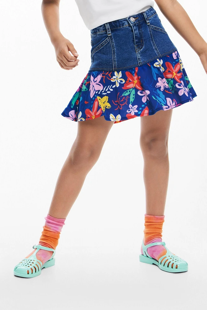 Desigual Girls Girls's Ruffled denim skirt