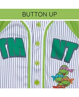 Teenage Mutant Ninja Turtles Mesh Baseball Jersey Button Down Dress Shirt