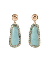 Rachel Rachel Roy Gold Tone Post Earrings with Semi Precious Stone Drop