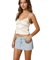 Edikted Womens Tamar Satin Effect Tank Top