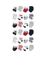 Luvable Friends Cotton Rich Baby Terry Socks 24-Pack, Nautical, 0-6 Months