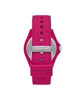 Skechers Women's Rosencrans Three-Hand Date, Pink Polycarbonate Watch