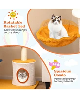 Aviation-Themed Cat Tree with Helicopter Fun & Stylish Playhouse for Cats