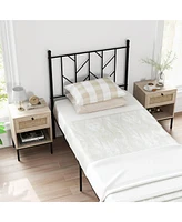 Gymax Rattan Nightstand Boho End Table with Drawer & Open Shelf for Living Room