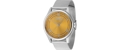Invicta Men's 48481 Celestial Quartz 3 Hand Yellow Dial Watch