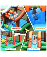 Outdoor Indoor Inflatable Kids Bounce House with 480W Air Blower