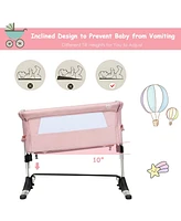 Gouun Kids Travel Portable Bed Side Sleeper Bassinet Crib with Carrying Bag