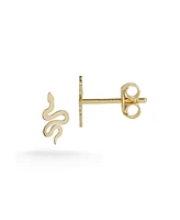 Rachel Zoe Fine Jewelry 14K Gold Snake Stud Earrings, Made in Italy