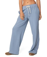 Edikted Womens French Terry Straight Leg Sweatpants