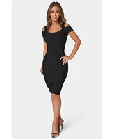 bebe Women's Sim Midi Bandage Dress