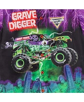 Monster Jam Grave Digger Hawaiian Button Down Dress Shirt