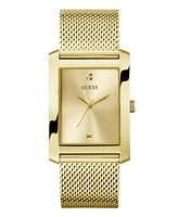 Guess Men's Analog Gold-Tone Steel Mesh Watch, 34mm