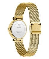 Guess Women's Analog Gold-Tone Steel Mesh Watch, 28mm