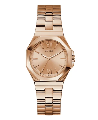 Guess Women's Analog Rose Gold-Tone Stainless Steel Watch, 34mm