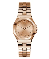 Guess Women's Analog Rose Gold-Tone Stainless Steel Watch, 34mm