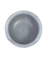 Percival 20.75" Shallow Outdoor Planter Bowl for Flowers and Succulents - Polyresin Double-Walled Design Gray Set of 4