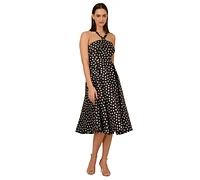 Adrianna Papell Women's Polka-Dot Fit & Flare Dress