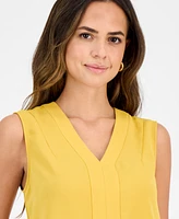 Kasper Women's Sleeveless V-Neck Top, Regular & Petite