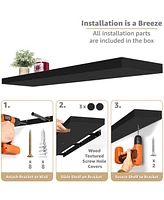 Sorbus Pack 47 x 9.25 Inch Wall Mounted Floating Shelves