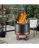 24" Smokeless Fire Pit: Outdoor Bonfire with Stand