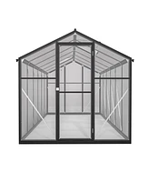 Large Green House: 6' x 12' Double Flush Door Polycarbonate Greenhouse