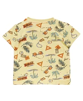 Guess Baby Boys 2-Piece Short All Over Print Sleeve T-Shirt and Knit Denim Set