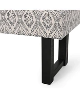 Ashford Boho Fabric Bench Great Deal Furniture Boho Fabric Bench, Black Print