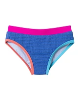 Toddler/Child Girls Cobalt w/Lurex Textured Short Sleeve Rash Guard Set