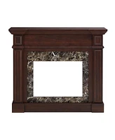 Only Mantel (Not Included 23" Fireplace)--Cherry, 45.6"W11.8"D40"H