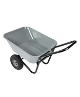 Two-wheeled cart, garden cart, 10-inch pneumatic wheels(gray)