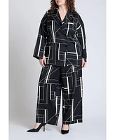Eloquii Plus Double Breasted Oversized Shirt