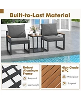 5-Piece Weatherproof Outdoor Conversation Set with Soft Cushions for Garden & Deck