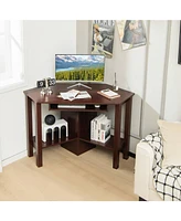 Wooden Study Computer Corner Desk with Drawer