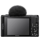 Sony Zv-1F Vlogging Camera, Black, Bundle with SanDisk Extreme 32GB Sd Card, Camera Bag for Point and Shoot Camera and Accessories, Complete Sony Digi