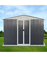 Apex Roof Garden Shed (10'x8') with Lockable Door, Windows, and Aluminum Frame